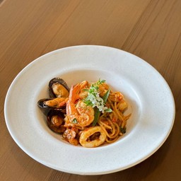 Tom Yum Seafood Spaghetti - Spicy Thai Twist with a Seafood Kick