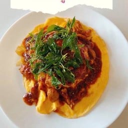 Volcano Egg Rice With Crispy Chicken