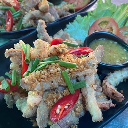 กั้งทอดกระเทียม