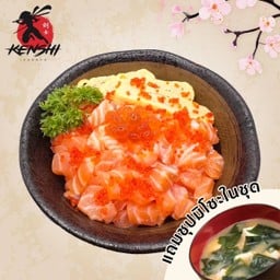 แซลมอนมิจินริไข่หวาน(Minced Salmon with tamagoya)