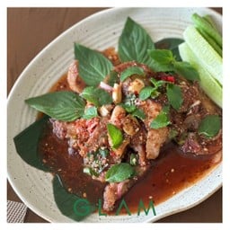 Grilled Pork Neck Spicy Salad with Jaew Dressing - Zesty, Smoky & Juicy