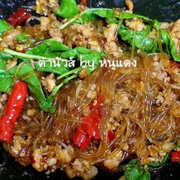 ข้าวกะเพราหมูสับ+วุ้นเส้น (ไม่รับทำแบบกับข้าวนะคะ)