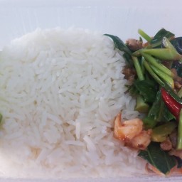 ข้าวคะน้าน้ำมันหอย