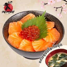 แซลมอนอิคุระด้ง(Salmon&Salmon roe don)