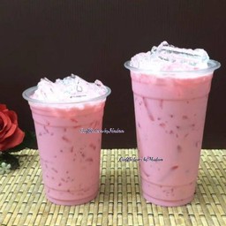 นมชมพูนมสดเย็น 22oz