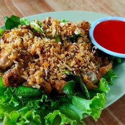 ไส้อ่อนทอดกระเทียม