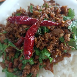 กะเพรา หมู  (ผ้ดแห้งๆๆ)