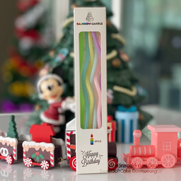 เทียนเกลียวยาว คละสีพาสเทล