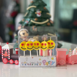 เทียน สไมลีย์-หัวใจ สีเหลือง