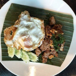 Fried Pork With Garlic On Rice