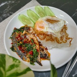ข้าวกะเพราปลาทูทอด