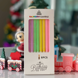 เทียนตรงยาว คละสีพาสเทล