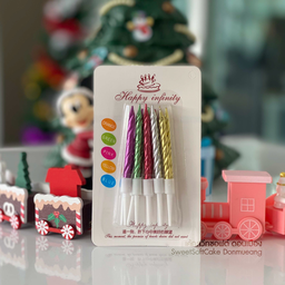 เทียนสั้น คละสีเมทัลลิค