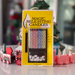 เทียนเป่าไม่ดับ คละสี