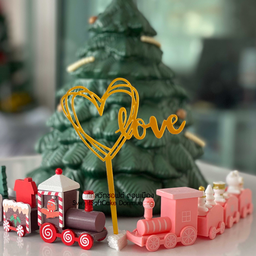 ป้าย Love หัวใจ สีทอง