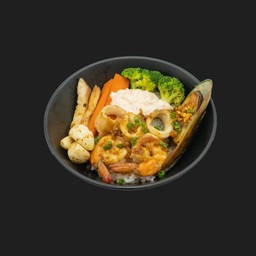 ข้าวซีฟู้ดสเต็ก