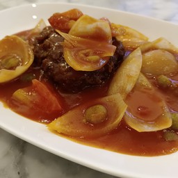สเต็กเนื้อเบอร์เกอร์ (ใหญ่)