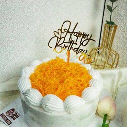 เค้กมะพร้าวอ่อนฝอยทอง 1 ปอนด์ แถมที่ปัก HBD