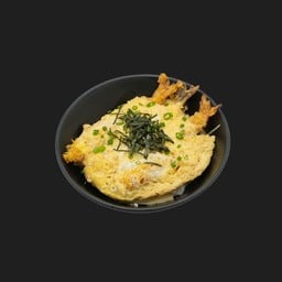 ข้าวหน้ากุ้งทอด