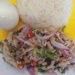 Mackerel Rice Salad With Boiled Egg
