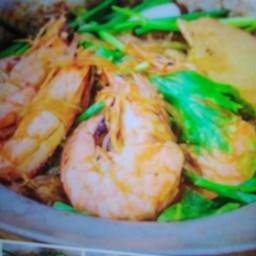 กุ้งอบวุ้นเส้น+ ข้าวสวย+น้ำจิ้มซีฟู้ด+โค้กขนาด 330มล.