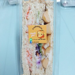 แซนวิชสุขภาพปูอัดไส้กรอก แบบสามเหลี่ยม