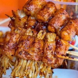 เห็ดเข็มพันเบคอน