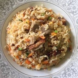ข้าวผัดเป็ด + ไข่ดาวน้ำจิ้มแจ่ว