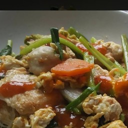 [อร่อยซ่ากับโค้ก] สุกี้แห้งทะเล +  โค้ก ออริจินัล (ขวด)