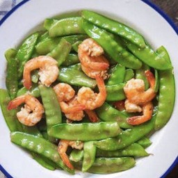 ถั่วลันเตาผัดกุ้ง