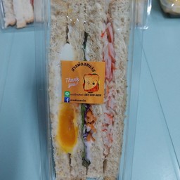 แซนวิชสุขภาพไข่ดาวปูอัด แบบสามเหลี่ยม