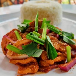 ข้าวไก่คั่ว 3 รส