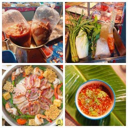 หมูกระทะ บ้านนา ตลาดวัดด่าน