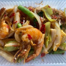 ผัดวุ้นเส้นขี้เมาทะเล