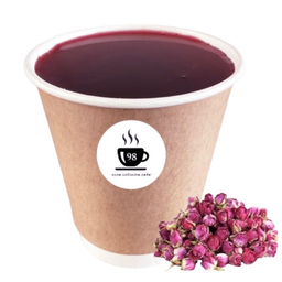 ชากุหลาบ ร้อน (ไม่ใส่นม) - HOT PINK ROSE TEA (NO MILK)