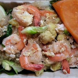 สุกี้แห้งกุ้ง