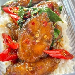 ข้าวกะเพราปลาดุก (ร้านได้จากไลน์แมน50฿)