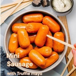 มินิไส้กรอกไก่+ ซอสทรัฟเฟิล mini chicken sausage with mayo truffle