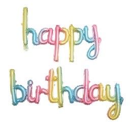 Hbd label BG rainbow balloon