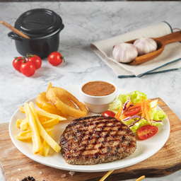 สเต็กหมูพริกไทยดำ.