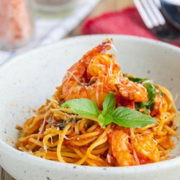 สปาเก็ตตี้อาราเบียตต้ากุ้ง Spaghetti Prawn Arrabbiata