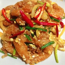 หมึกผัดไข่เค็ม