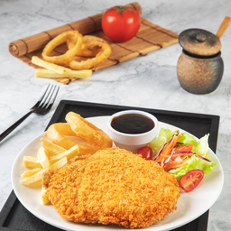 สเต็กหมูทงคัสสึ ซอสเทอริยากิ