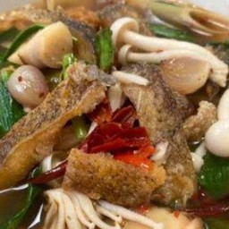 Sour And Spicy Smoked Dry Fish Soup