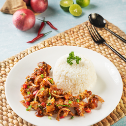 ข้าวหมู คลุกฝุ่น