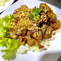 ไส้อ่อน #ของแทร่ ทอดกระเทียม