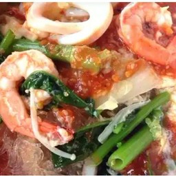 [อร่อยซ่ากับโค้ก] สุกี้ทะเล +  โค้ก ออริจินัล (ขวด)