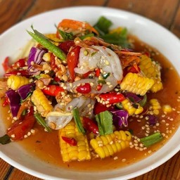 ตำข้าวโพดกุ้งสด