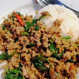 กระเพราหมูสับ