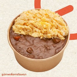 ข้าวแกงกะหรี่หน้าไข่ข้น